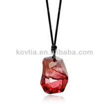 Hottest large austrian crystal diamond jewelry ruby pendant